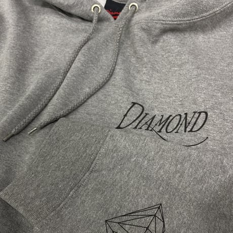 ラスト1 【3XL】 ダイヤモンドサプライ Diamond supply co.  プルオーバー パーカー LA ゴシックロゴ グレー