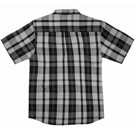 LRG エルアールジー チェック柄 グレー GREY 半袖 ボタンシャツ 綿100% ストリート