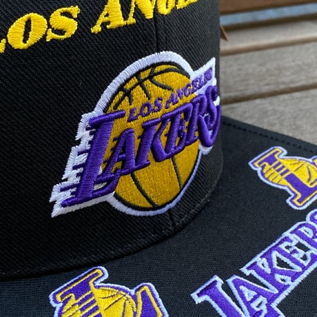 Mitchell&Ness NBA ロサンゼルス レイカーズ THE BRIM スナップバック キャップ (14-1)