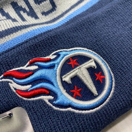 NEWERA USA ニューエラ NFL テネシータイタンズ TITANS ポンポン付き ニット帽 紺