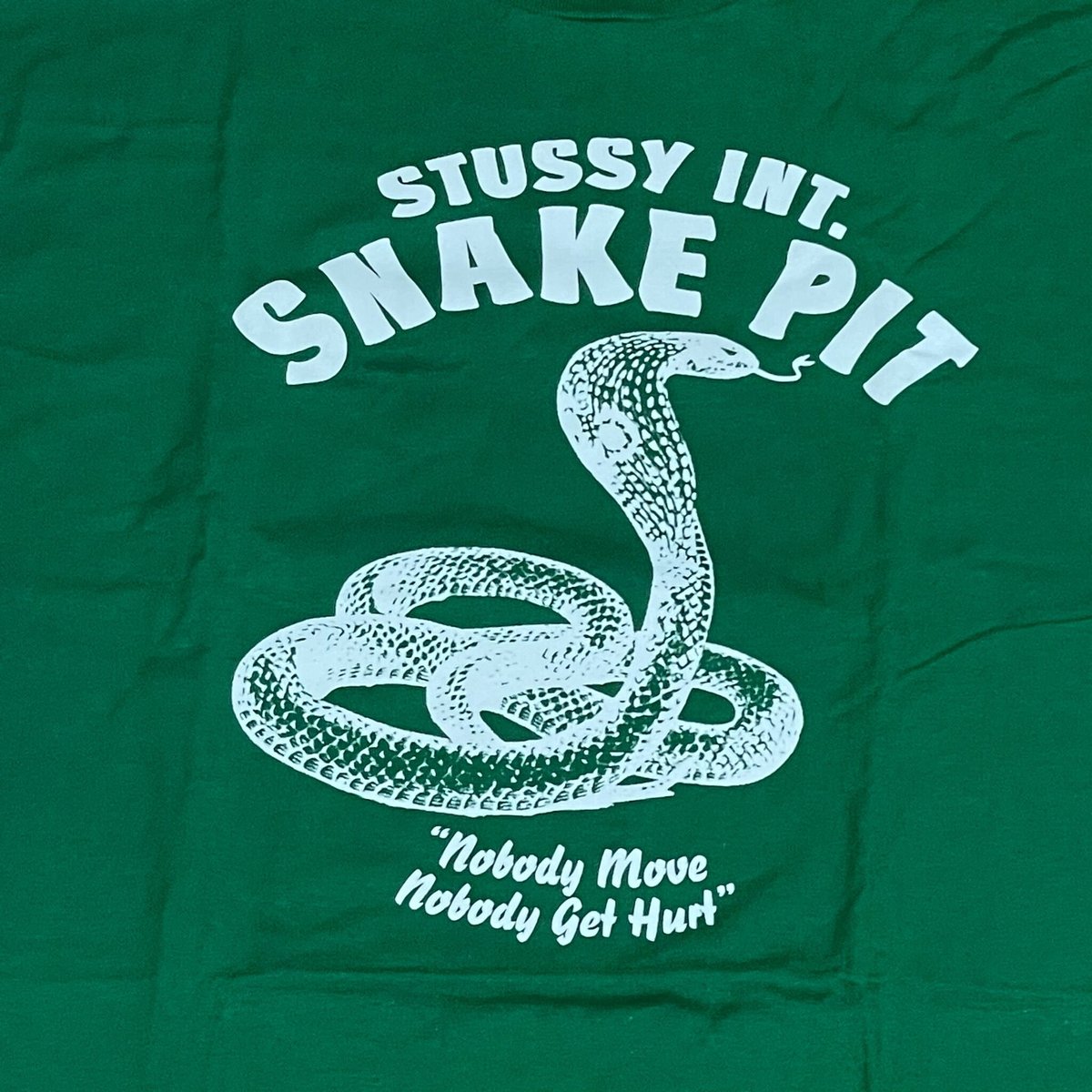 2XL】Stussy ステューシー 半袖 SNAKE PIT スネーク Tシャツ 緑 ストリ...