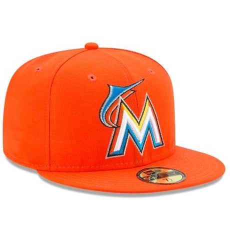 59FIFTY ニューエラ Newera マイアミ Marlins マーリンズ 公式  オーセンティック ROAD (11-2)