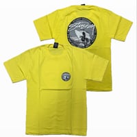 【S】 海外モデル Stussy ステューシー Surf Rydim Tee 半袖 サーフライディン Tシャツ サマーイエロー (81)
