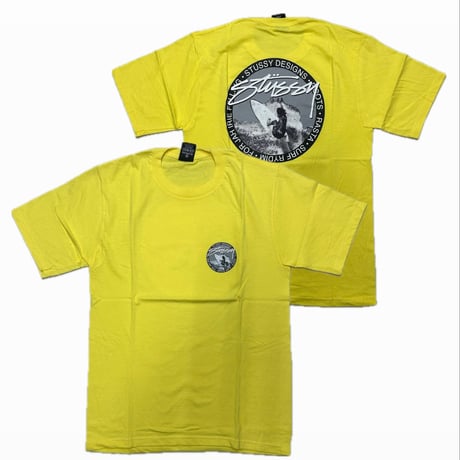 【S】 海外モデル Stussy ステューシー Surf Rydim Tee 半袖 サーフライディン Tシャツ サマーイエロー (81)