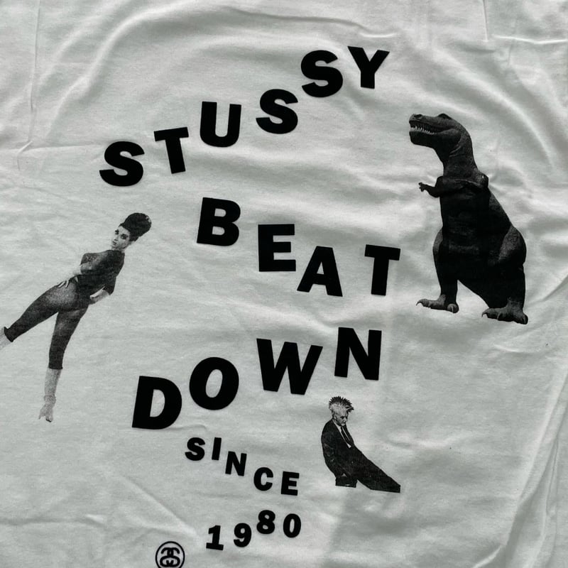 M】 Stussy ステューシー BEAT DOWN 半袖 Tシャツ Big Meaty 