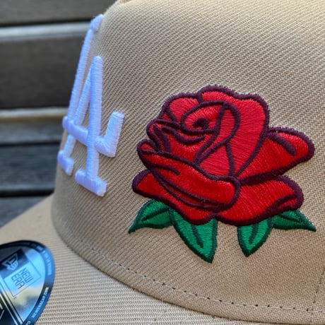 海外限定 Newera ニューエラ 9Forty Aフレーム LA Dodgers ドジャース キャップ バラ RedRose Crest (940-124)