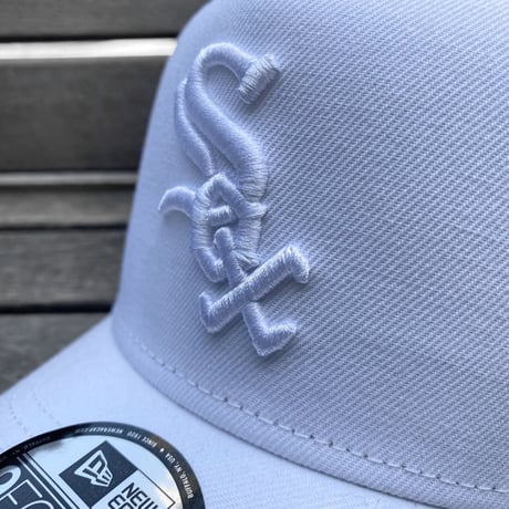 USA仕様 Newera ニューエラ MLB 9Forty Aフレーム Whitesox ホワイトソックス キャップ トリプルホワイト (940-132)