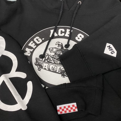 【M】 ダイヤモンドサプライ Diamond supply co. 黒 スウェット プルオーバー ACE パーカ スケボー