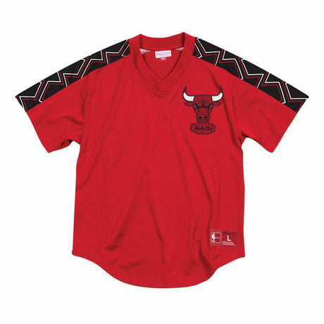 公式 Mitchell&Ness ミッチェル&ネス NBA シカゴ bulls ブルズ Vネック メッシュ ユニフォーム