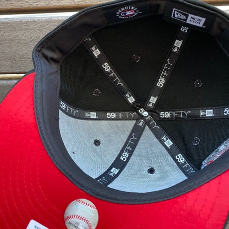 USA限定 NEWERA 59FIFTY ニューヨーク ヤンキース NY Yankees 黒/赤 Executive (19-22)
