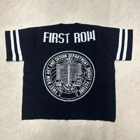 LA発祥 FIRST ROW ファーストロー Bright Future Varsity Jacquard Boxy Sweater ジャガード サマーセーター (CropT53)