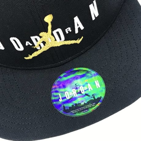 海外限定 NIKE ナイキ JORDAN ジョーダン JUMPMAN スナップバック キャップ ブラック ゴールド