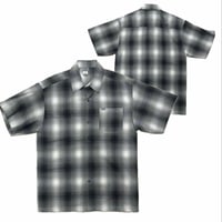 アメリカ製 CALTOP キャルトップ 半袖 オンブレチェックシャツ GRAY WHITE グレーホワイト (SBS33)