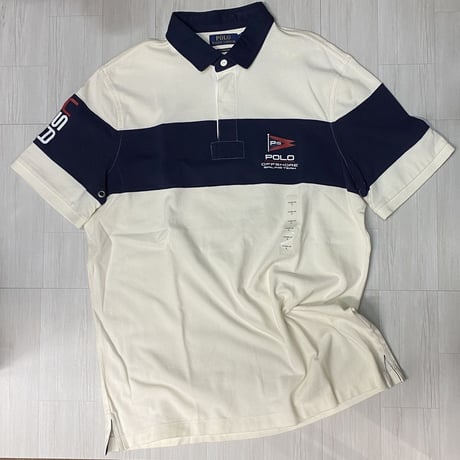 ラルフローレン RALPH LAUREN USA 半袖 ポロシャツ OFFSHORE セーリング p-15 オフホワイト