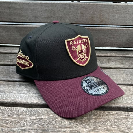 USA仕様 Newera ニューエラ NFL 9Forty A-Frame Aフレーム LV Raiders レイダース キャップ (940-47)