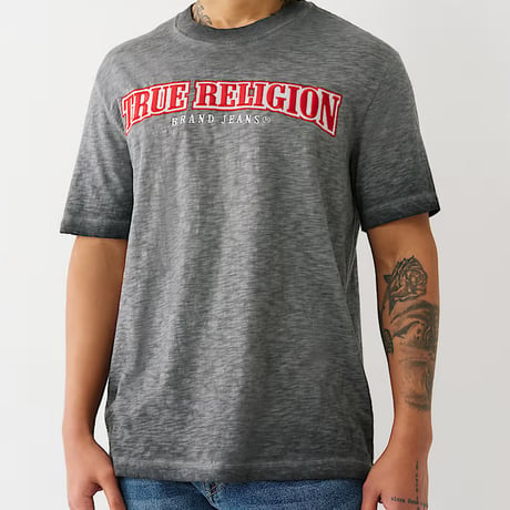 True Religion トゥルーレリジョン Embroidered Logo Tshirts 刺繍ロゴ Tシャツ  (TRUE-TS9)