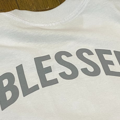 LA発 BLESSED グラフィック 半袖 ヘビーウェイト Tシャツ 白 チカーノ ウェストコースト (GTS14)