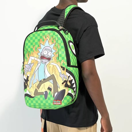 限定 SPRAYGROUND リック アンド モーティ Rick And Morty バックパック FIRE ビーガンレザー