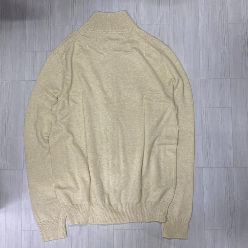 USAモデル TOMMY HILFIGER フルジップ モックネック コットンニット 