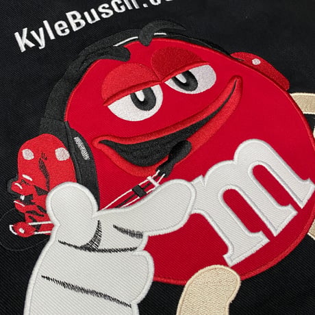NASCAR ナスカー 限定モデル JHデザイン M&M's レーシングジャケット 刺繍 KYLE BUSCH (NSCR14)