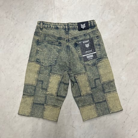米国LAブランド Stylo Jeans LA スタイロジーンズ BAGGY バギー パッチワーク ショートデニム (SJNS46)