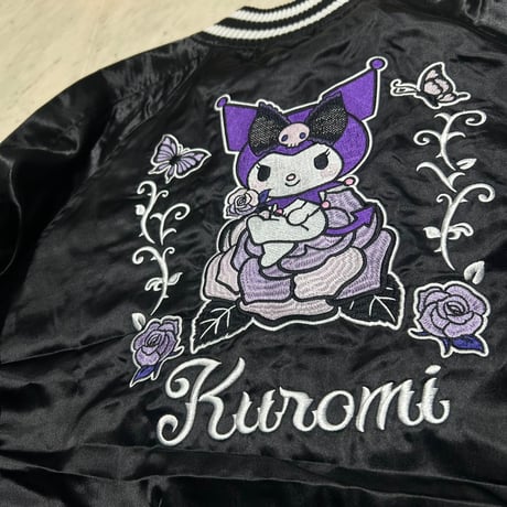 【Yokosuka刺繍入り】 日本限定 スカジャン SUKAJAN 刺繍 SANRIO サンリオ KUROMI クロミ (SKJ75)