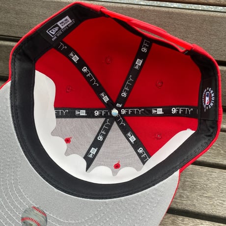 海外限定 9FIFTY ニューエラ LA Dodgers ロサンゼルス ドジャース スナップバックキャップ 炎 レッドフレイム (950-247)