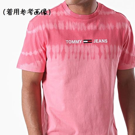 TOMMY JEANS トミージーンズ  半袖 タイダイ Tシャツ 刺繍ロゴ Rosey Pink (st1)