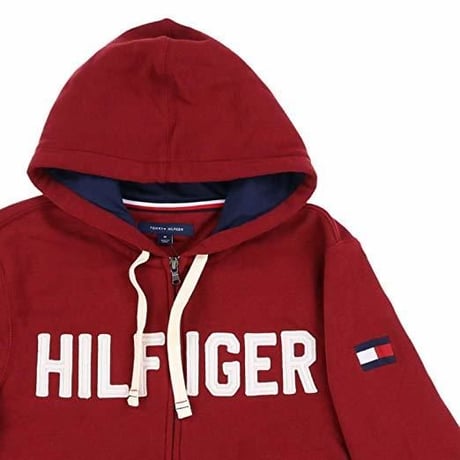 プレミアムモデル 日本未発売 トミーヒルフィガー TOMMY HILFIGER ジップアップ 肉厚 パーカー ボルドー