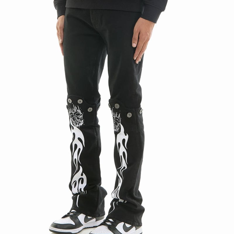 KDNK スキニーフレアパンツ 海外限定 KDNK ディーケーエヌケー Stacked Skinny Flare