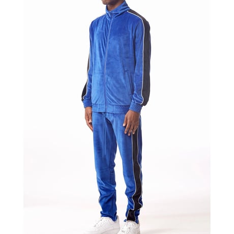 アメリカ限定  REBEL MINDS NYC ベロア トラックスーツ 上下 セットアップ ROYAL
