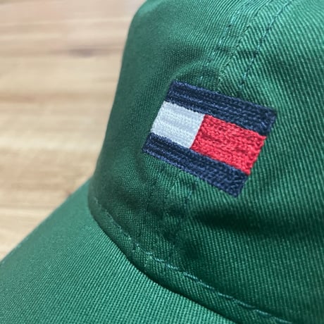 TOMMY HILFIGER USA ストラップバックキャップ  フォレストグリーン フラッグロゴ (28)