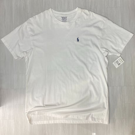 USAモデル POLO RALPH LAUREN ラルフローレン ポニー刺繍 クルーネック 半袖 Tシャツ 白 (RL13)
