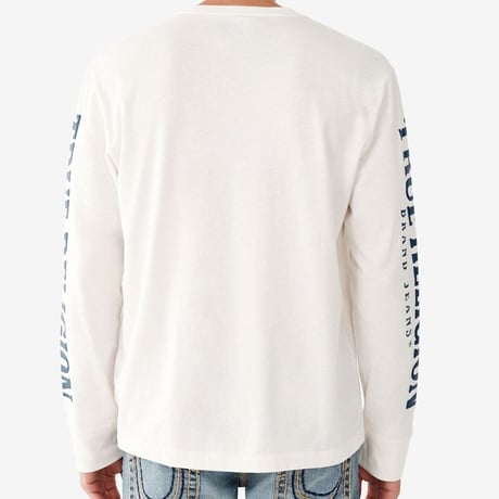 True Religion トゥルーレリジョン Arch リラックスフィット アーチロゴ 長袖 Tシャツ ロンT (TRUE-LT5)