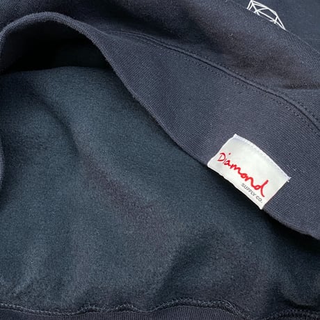 Diamond Supply ダイヤモンドサプライ PlanetaryRing クルーネック スウェット トレーナー  ピスタグ付き  紺