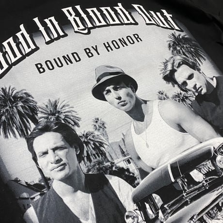 Blood In Blood Out アンダーグラウンド グラフィック ヘビーウェイト Tシャツ Familia 黒 (GTS67)