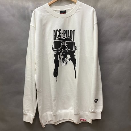 Diamond Supply ダイヤモンドサプライ ACE PILOT クルーネック スウェット トレーナー 白 MFG