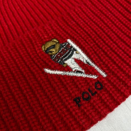 POLO RALPH LAUREN ラルフローレン ポロベア リブ編み ニットキャップ Ski Jumping