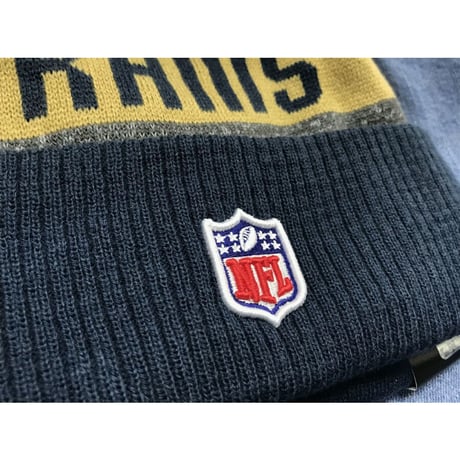 NEWERA ニューエラ LA ロサンゼルス Rams ラムズ NFL 公式 ニット帽 ポンポン