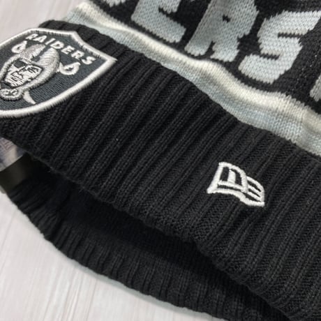 NEWERA ニューエラ NFL ラスベガス Raiders レイダース ニット帽 ポンポン付 ニットキャップ