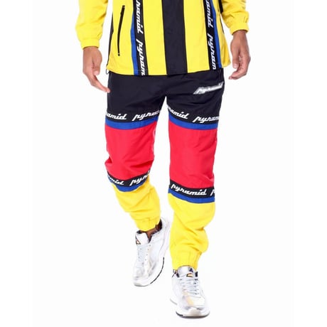 USA限定 BLACK PYRAMID ブラックピラミッド 90’s カラーブロック 上下 セットアップ ウィンドブレーカー