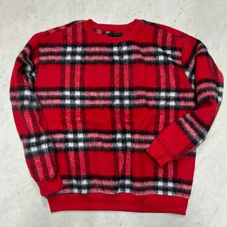ニュージャージー発 Copper Rivet コッパーリベット BRUSHED FLANNEL CREWNECK フランネル クルーネック 赤 (TOP1)