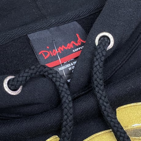 【S】 ダイヤモンドサプライ Diamond supply co. スウェット プルオーバー パーカー 黒  GoldenYears