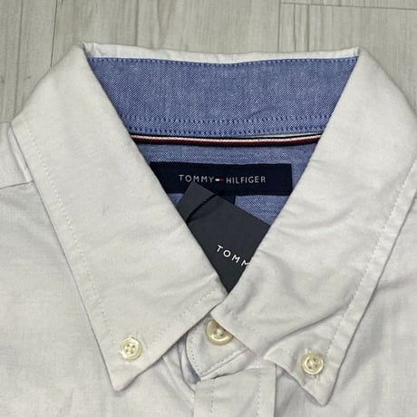 USA規格 TOMMY HILFIGER ストレッチ カスタムフィット オックスフォードシャツ (R4F-28)