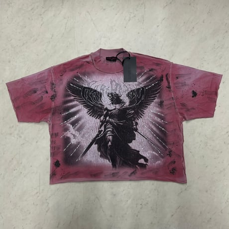 カリフォルニア発 Rare Peace レアピース Save Our Soul クロップドTシャツ ラインストーン (CropT17)