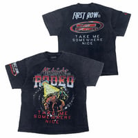 LA発祥 FIRST ROW ファーストロー Midnight Rodeo T-Shirts スタッズ ヘヴィーウォッシュドTシャツ (CropT55)