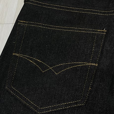 老舗LAブランド KnoBetta ノーベター RAW BLACK ブラック デニム 太め ショートパンツ (SJNS3)