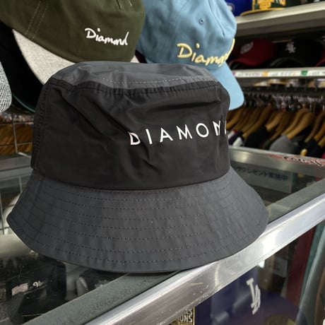 Diamond Supply Co. ダイヤモンドサプライ YACHT BUCKET HAT ヨット バケットハット 撥水 ナイロン 黒
