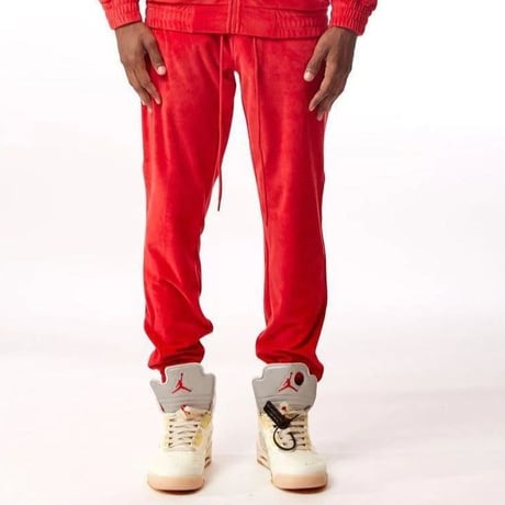 アメリカ限定  REBEL MINDS NYC ベロア トラックスーツ 上下 セットアップ 赤