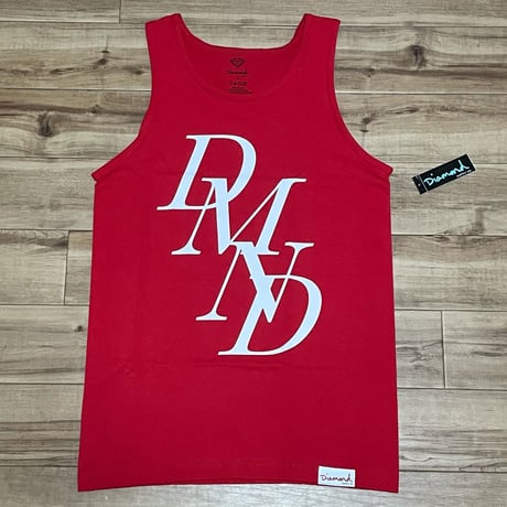 米国製 ダイヤモンドサプライ Diamond Supply Co タンクトップ 赤 Overlap